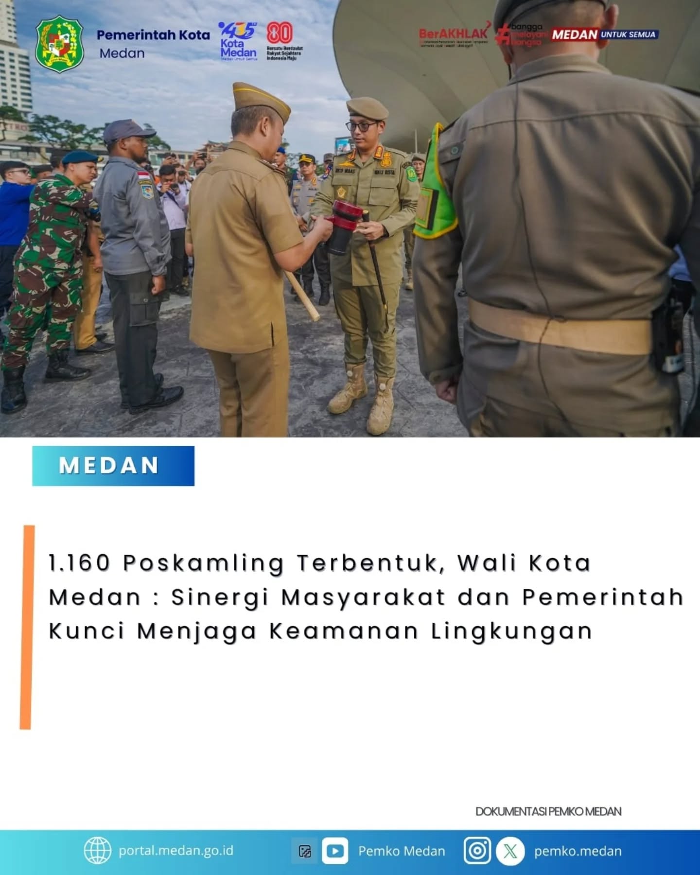 Komitmen Pemko Medan dalam Membangun Kota yang Aman dan Nyaman Melalui Pembentukan 1.160 Poskamling di 21 Kecamatan di Medan