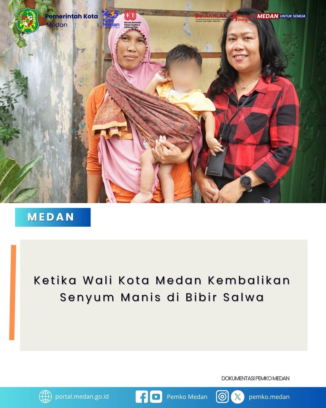 Setelah Kunjungan Sapa Warga, Salwa Bayi 9 Bulan Mendapatkan Operasi Palatoskizis dari Wali Kota Medan