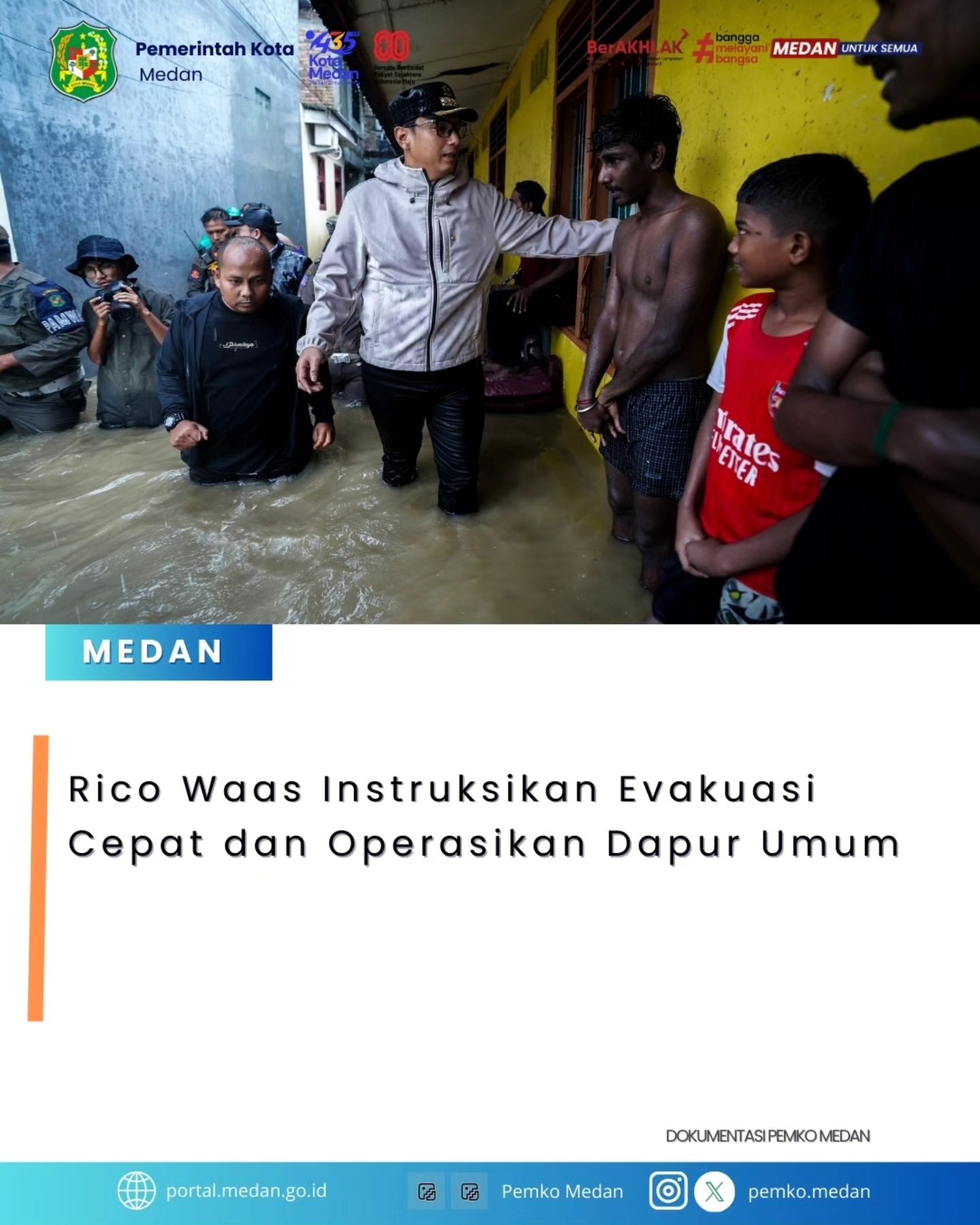 Rico Waas Instruksikan Evakuasi Cepat dan Operasikan Dapur Umum