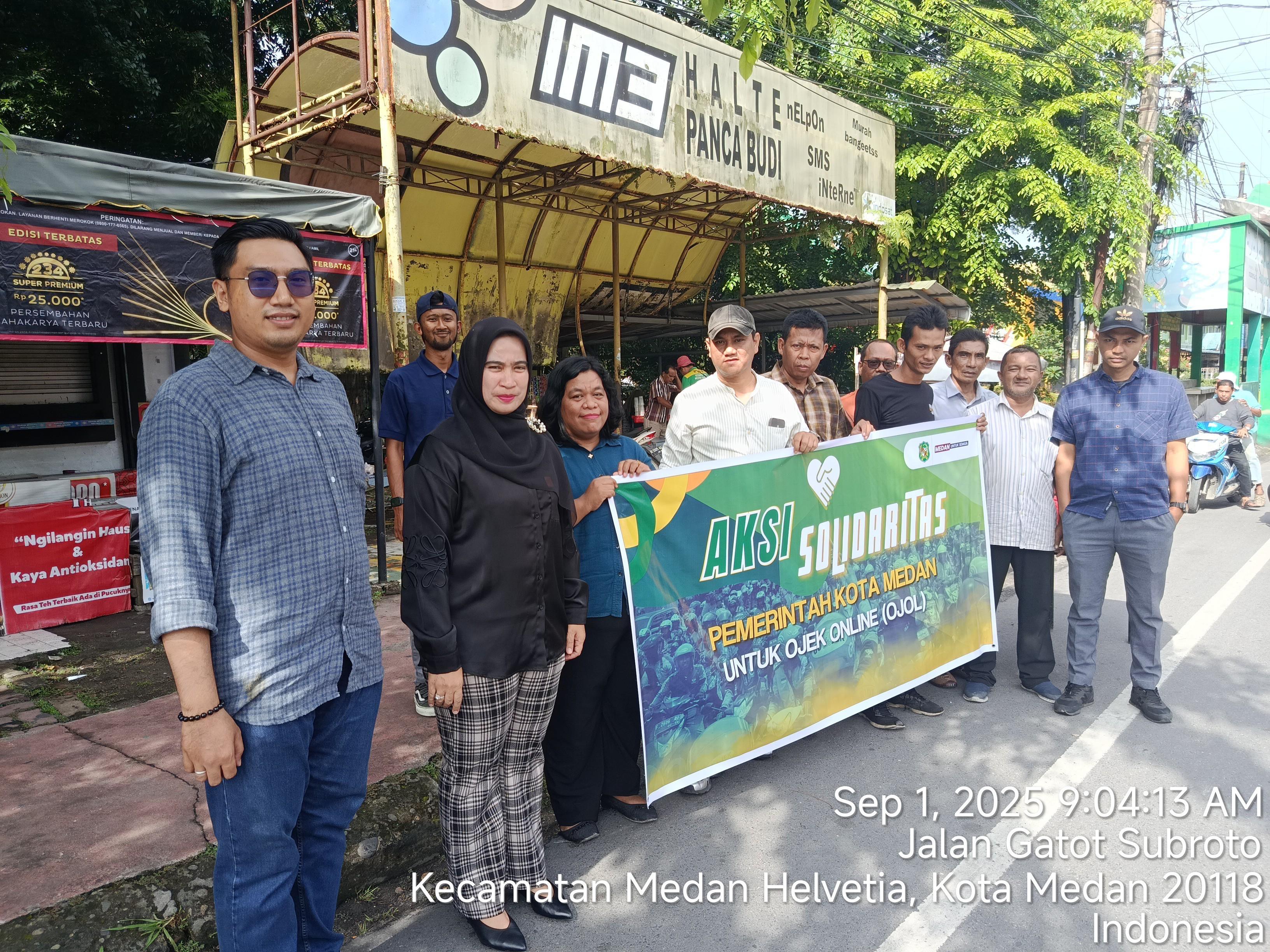 Kelurahan Simpang Tanjung Mengadakan Aksi Solidaritas untuk Ojek Online